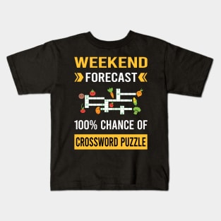 Weekend Forecast Crossword Puzzles Kids T-Shirt